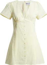 Princess Polly Loveliness Lemon Skirted Cotton Romper