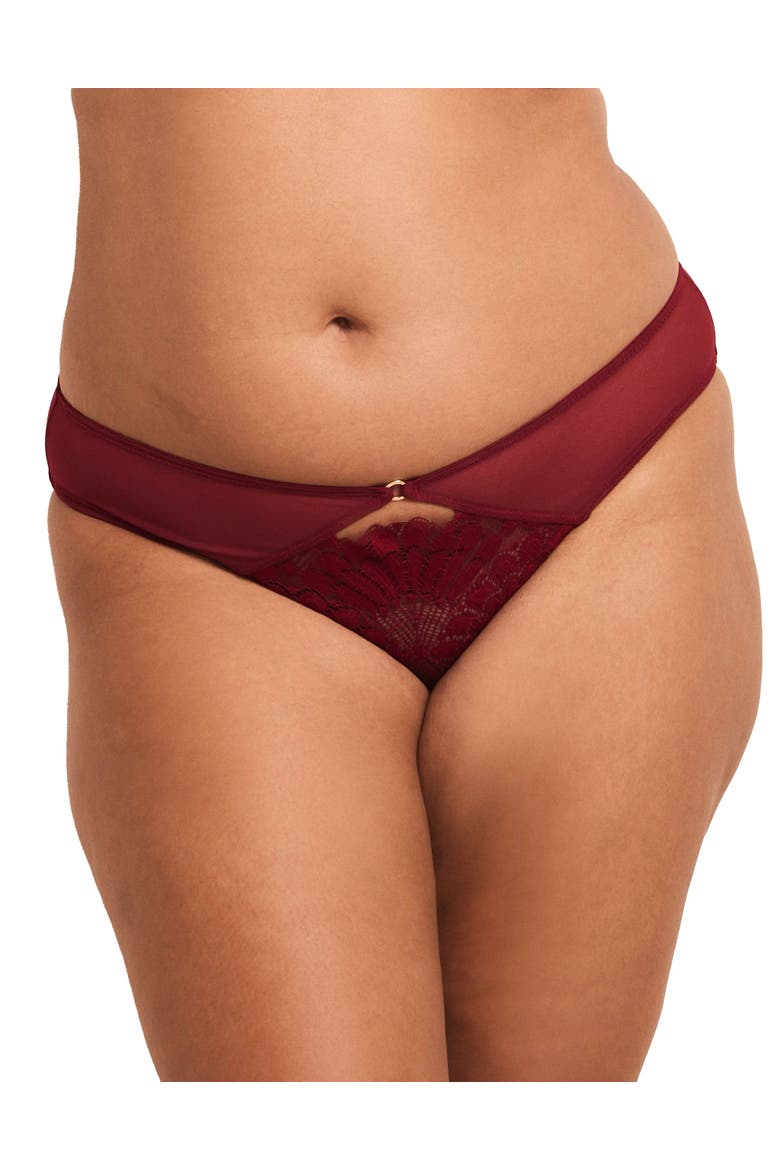Albanne Bikini Panties, Main, color, Dark red