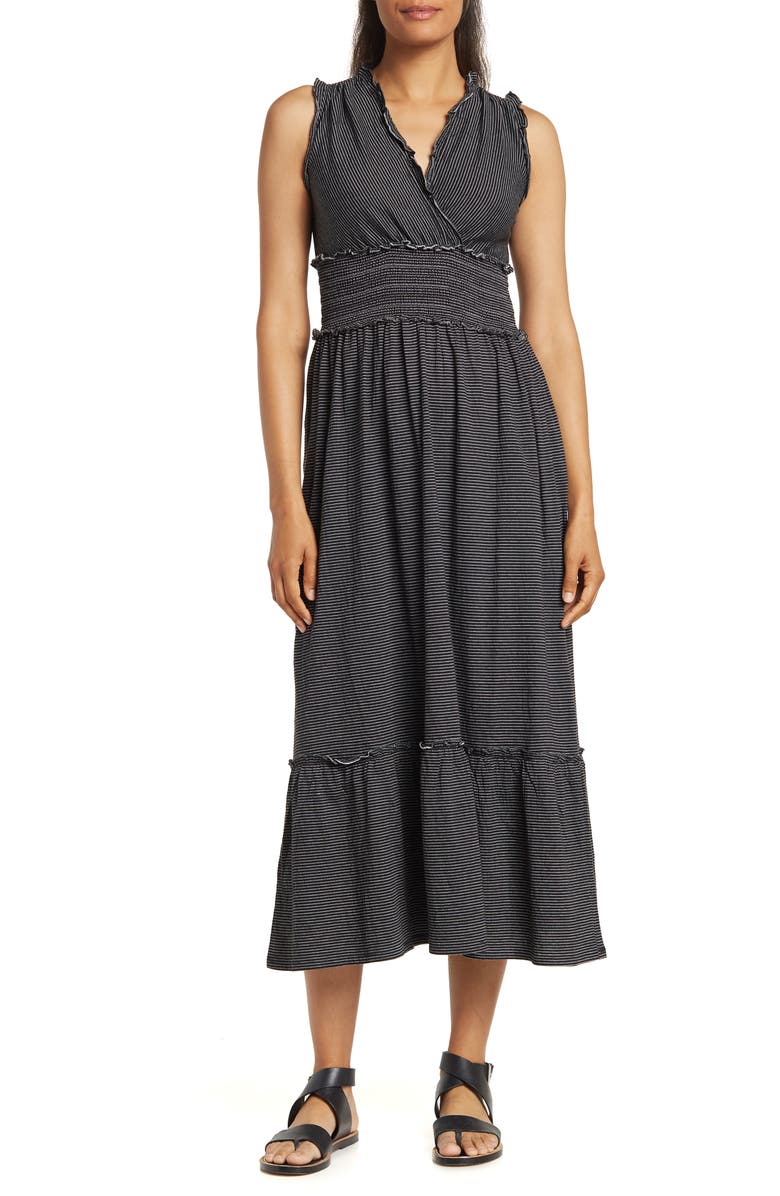 MAX STUDIO Textured Knit Ruffle Midi Dress, Main, color, 