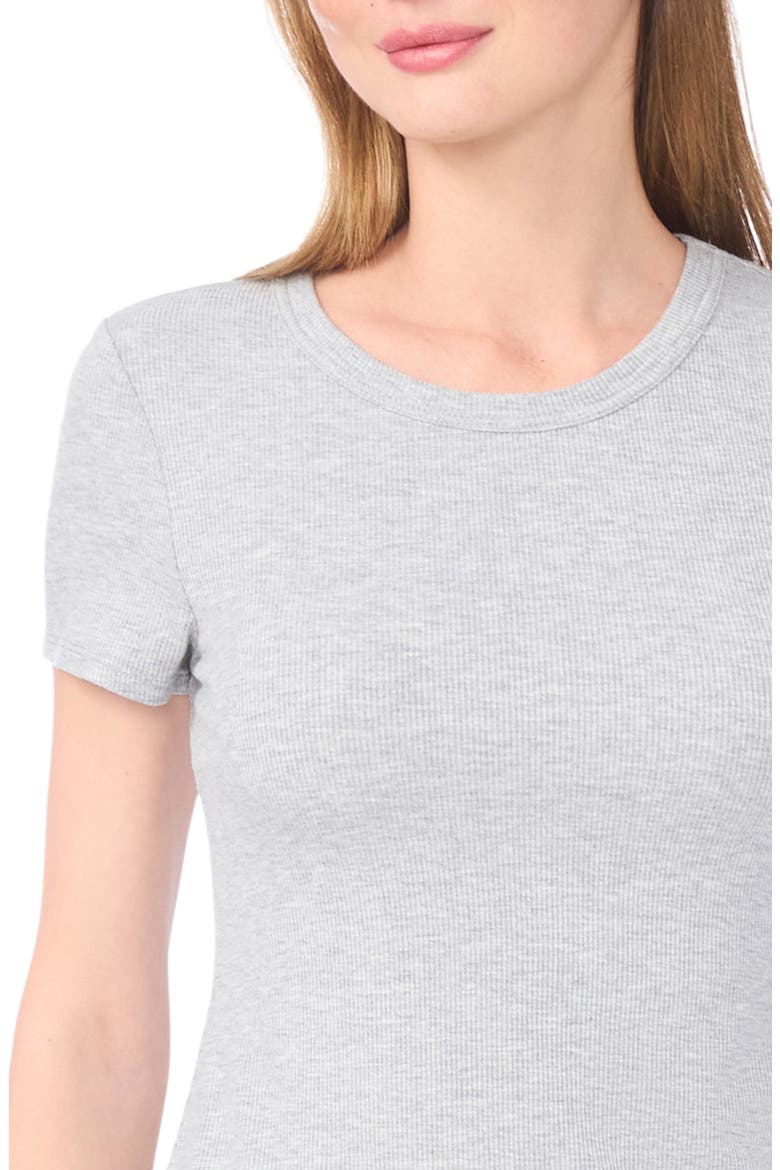 Rib Knit Jersey T-Shirt, Alternate, color, SILVER HTH