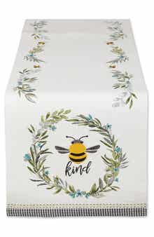 Design Imports Bee Kind Embellished Table Runner