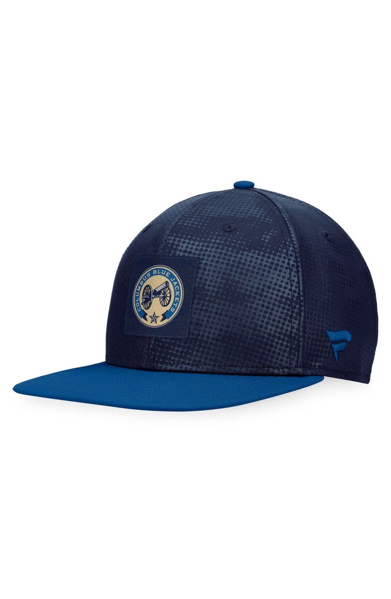 FANATICS Men's Fanatics Branded Navy/Blue Columbus Blue Jackets Authentic Pro Alternate Logo Snapback Hat, Alternate, color, 