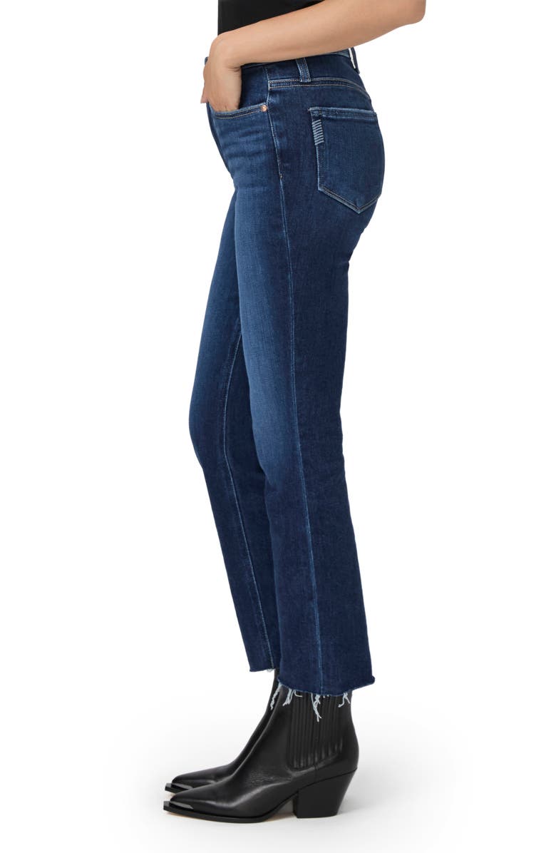 PAIGE Cindy Raw Hem High Waist Ankle Straight Leg Jeans, Alternate, color, 