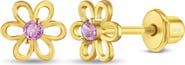 In Season Jewelry Flower Cubic Zirconia Flower Earrings