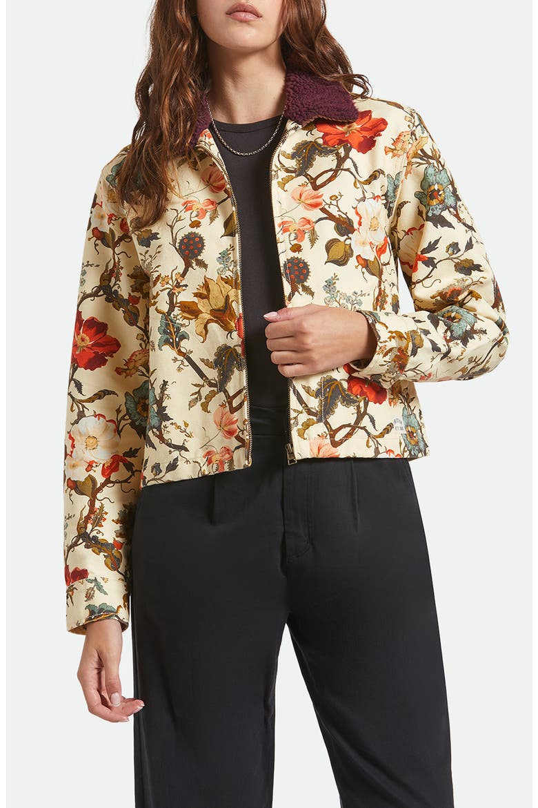 Mechanic's Garage Cotton Canvas Jacket, Main, color, BOTANICAL FLORAL