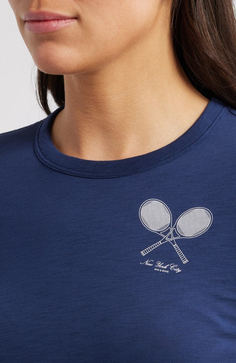 rag & bone Raquet Graphic Shrunken T-Shirt, Alternate, color, 