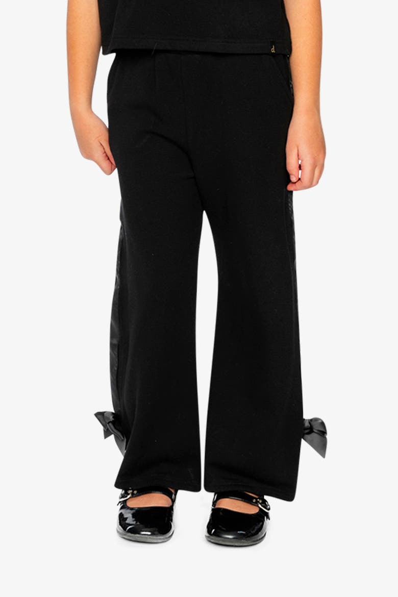 Flare Legs Milano Bow Detail Side Pocket Pants, Alternate, color, Black