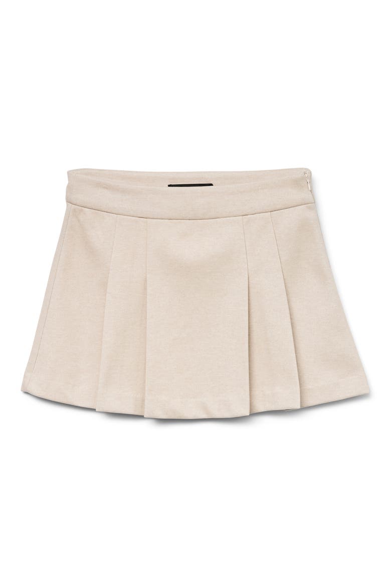 Vega Pleated Miniskirt, Alternate, color, OATMEAL DETAIL MELAN