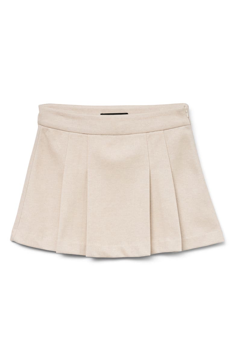 VERO MODA Vega Pleated Miniskirt, Alternate, color, Oatmeal Detail Melan