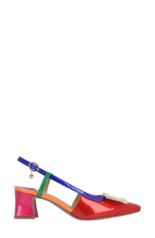 J. Reneé Kellen Slingback Pump In Red/blue/green