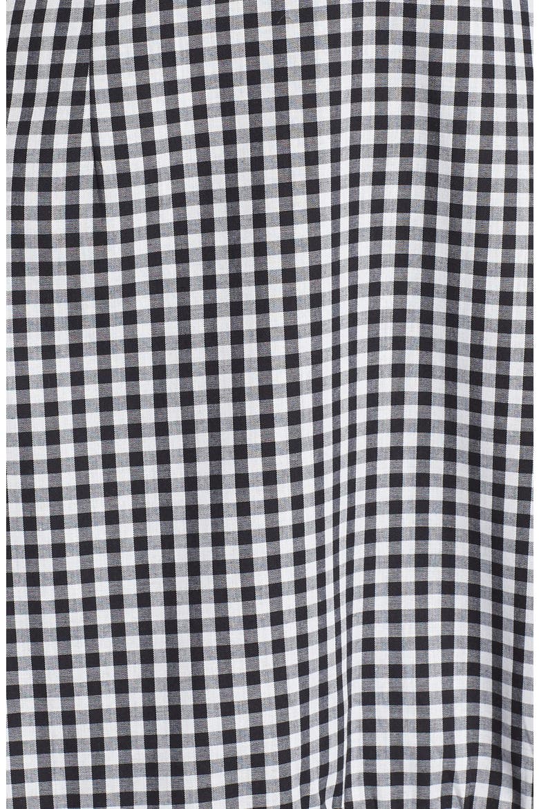 Zander Ruffle Midi Dress, Alternate, color, BLACK GINGHAM