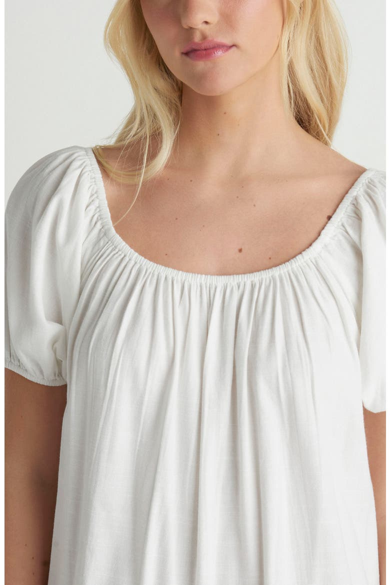 New Heights Cotton Blend Minidress, Alternate, color, OFF WHITE