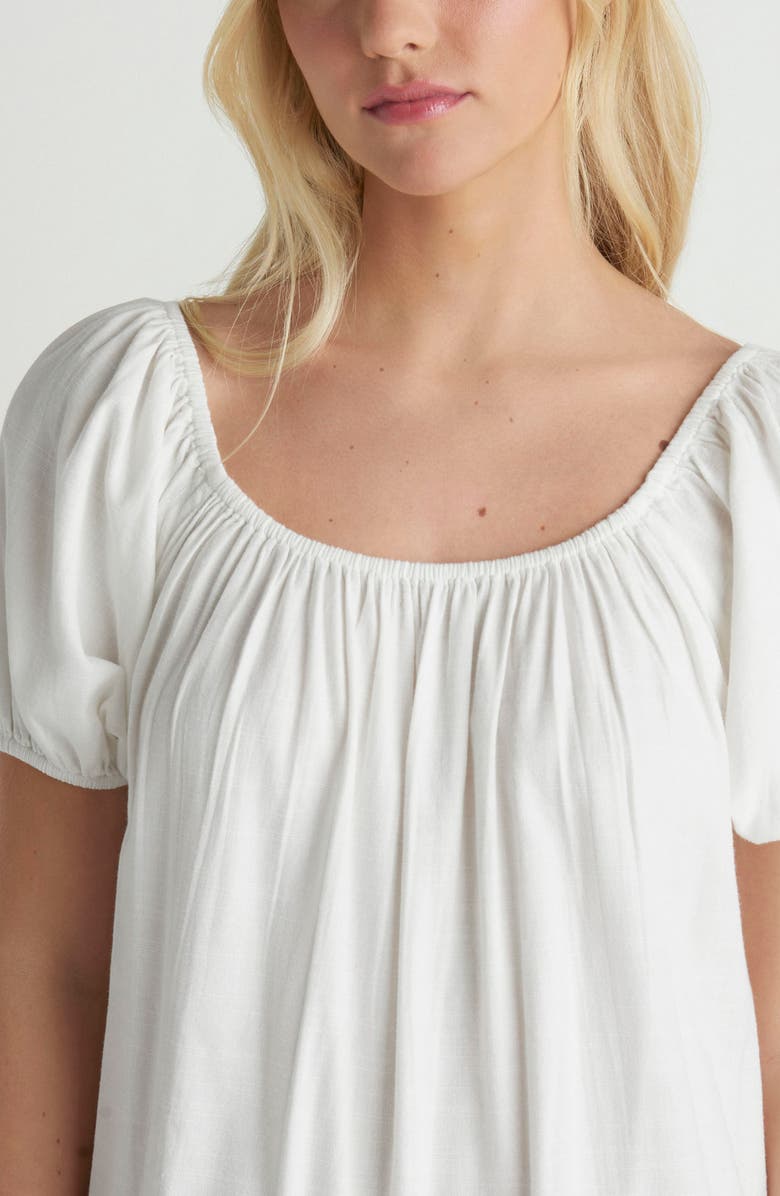 Hurley New Heights Cotton Blend Minidress, Alternate, color, Off White