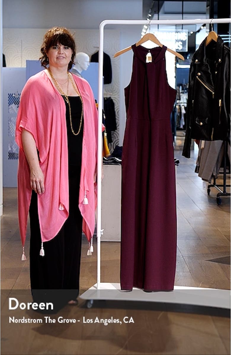 Sleeveless Twisted Halter Wide Leg Jumpsuit, sales video thumbnail