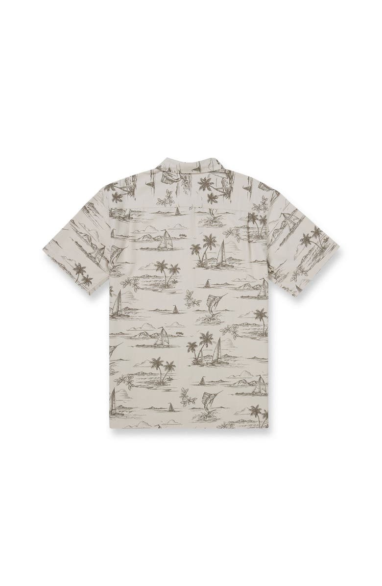 Quiksilver Waterman Sail Away WM SS Short Sleeve Shirt, Alternate, color, Moonbeam