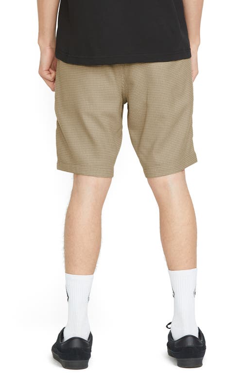 Volcom Frickin' Drawstring Waist Shorts In Light Khaki