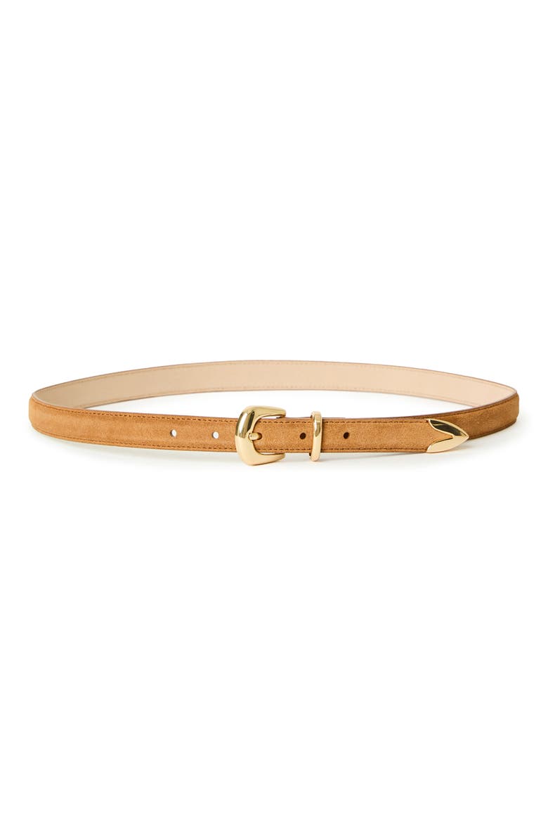 Leo Suede Belt, Main, color, CAMEL GOLD