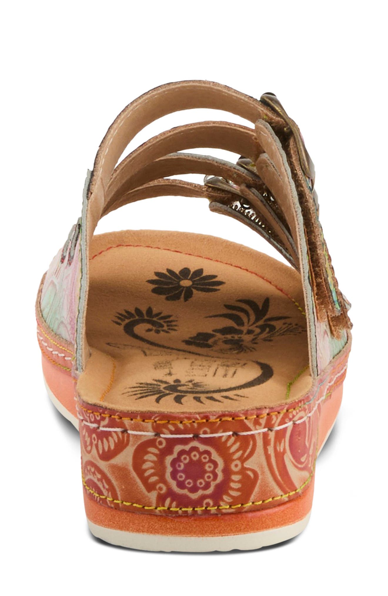 Bellini Platform Wedge Slide Sandal, Alternate, color, PEACH MULTI