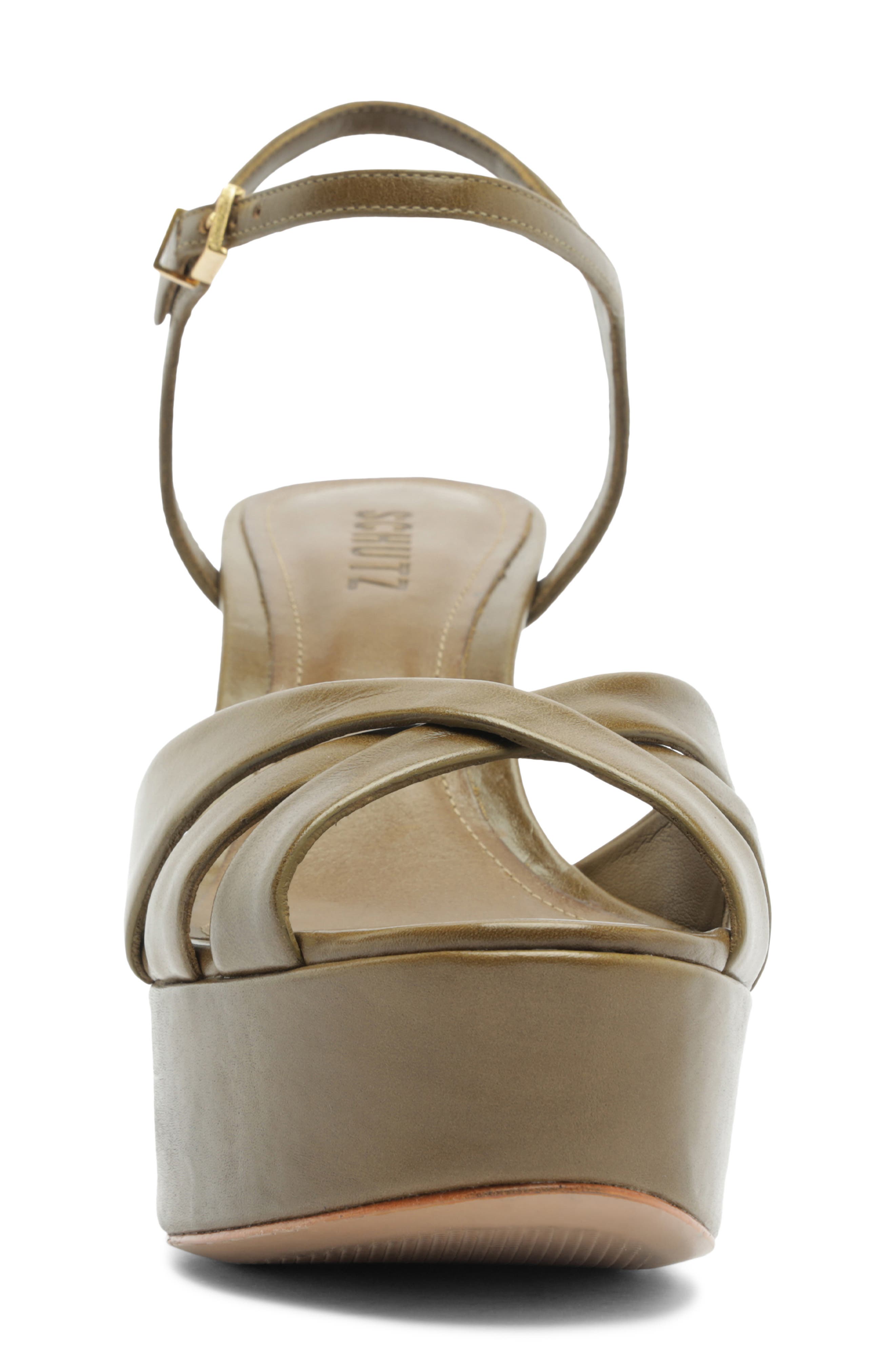 Keefa Platform Sandal, Alternate, color, DRIED OLIVE