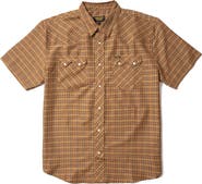 Seager Co Sawtoof Plaid Short Sleeve Snap-Up Western Shirt