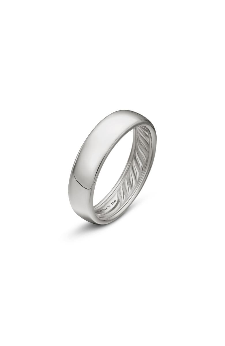 David Yurman DY Classic Band Ring in 18k White Gold, Alternate, color, White Gold