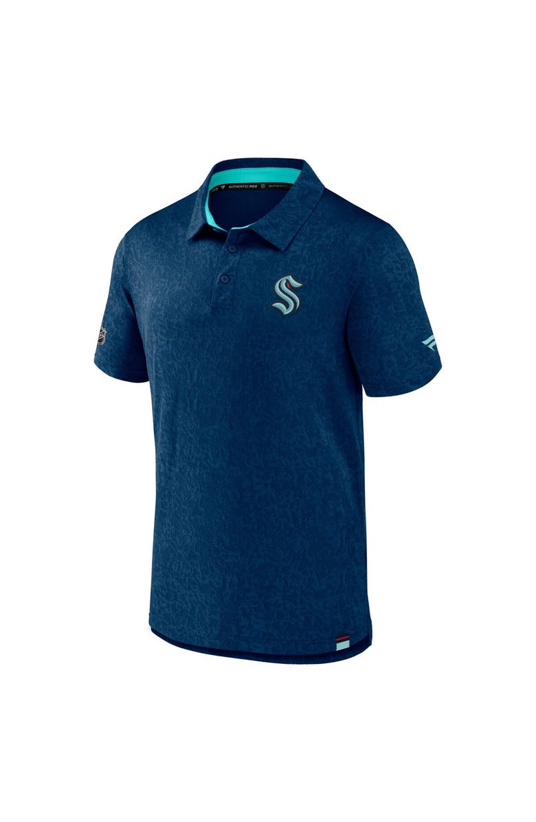 FANATICS Men's Fanatics Branded  Deep Sea Blue Seattle Kraken Authentic Pro Jacquard Polo, Alternate, color, Navy