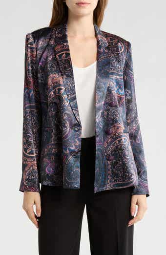 L'AGENCE Colin Paisley Double Breasted Blazer