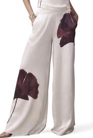 MINT VELVET Floral Print Satin Trouser
