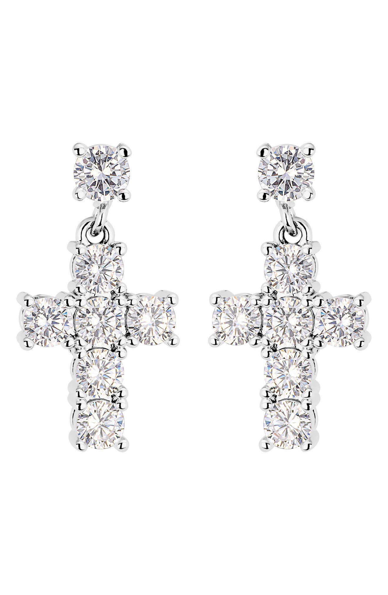 Cross Drop Earrings