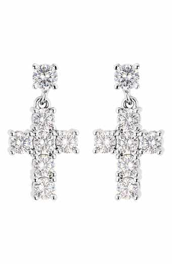 Cross Drop Earrings