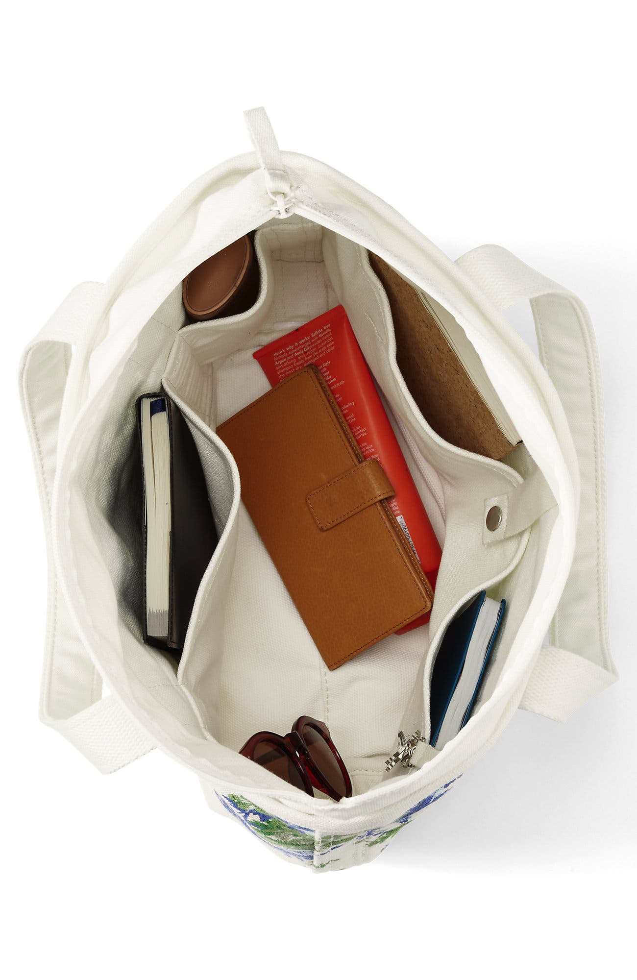 Lands' End Medium Denim Zip Top Tote Bag | Nordstrom