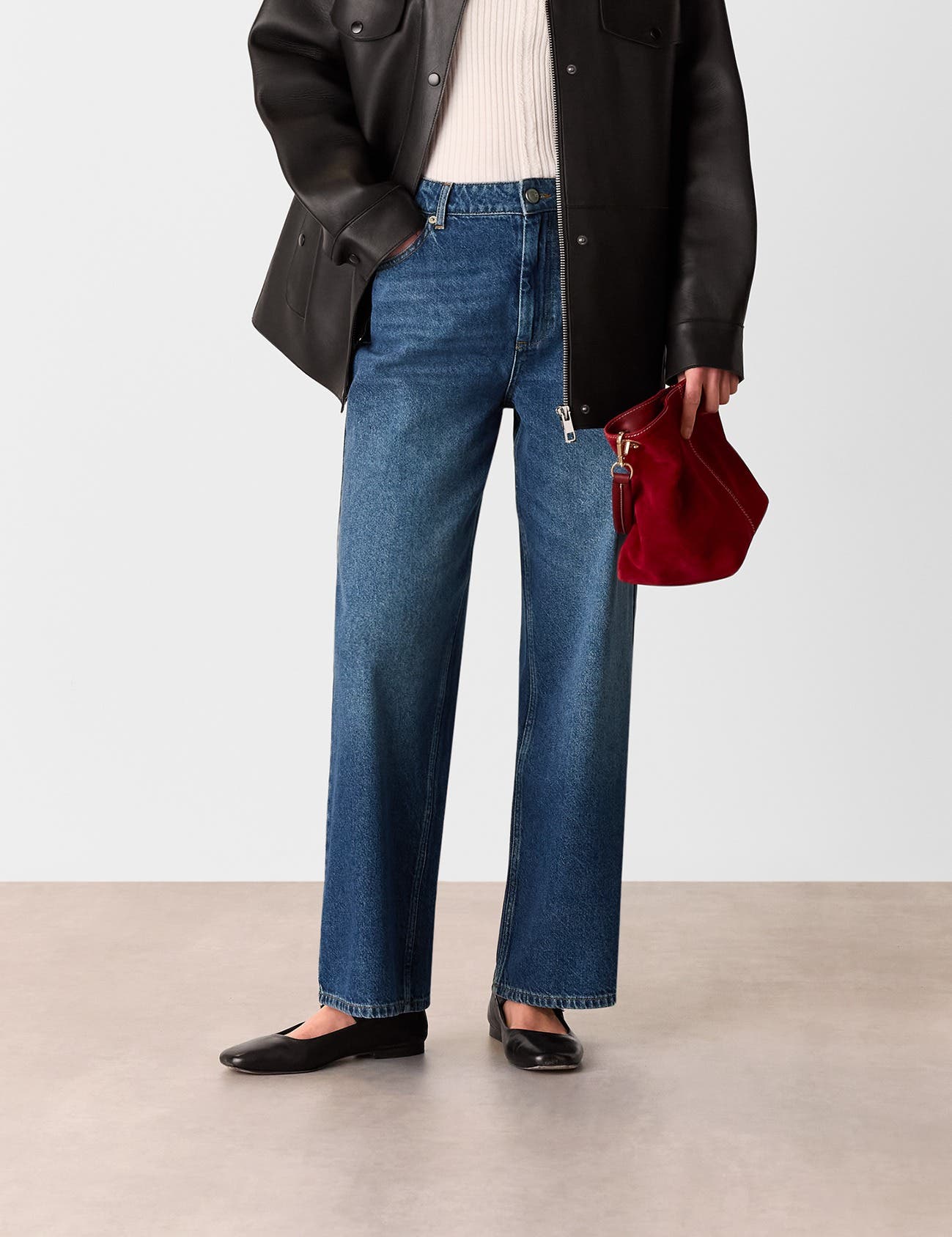 Denim Straight Ankle Length Jeans