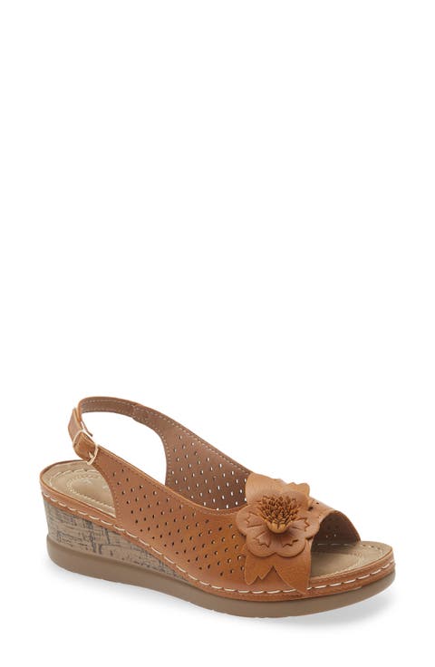 Bethea Floral Appliqué Slingback Sandal (Women)