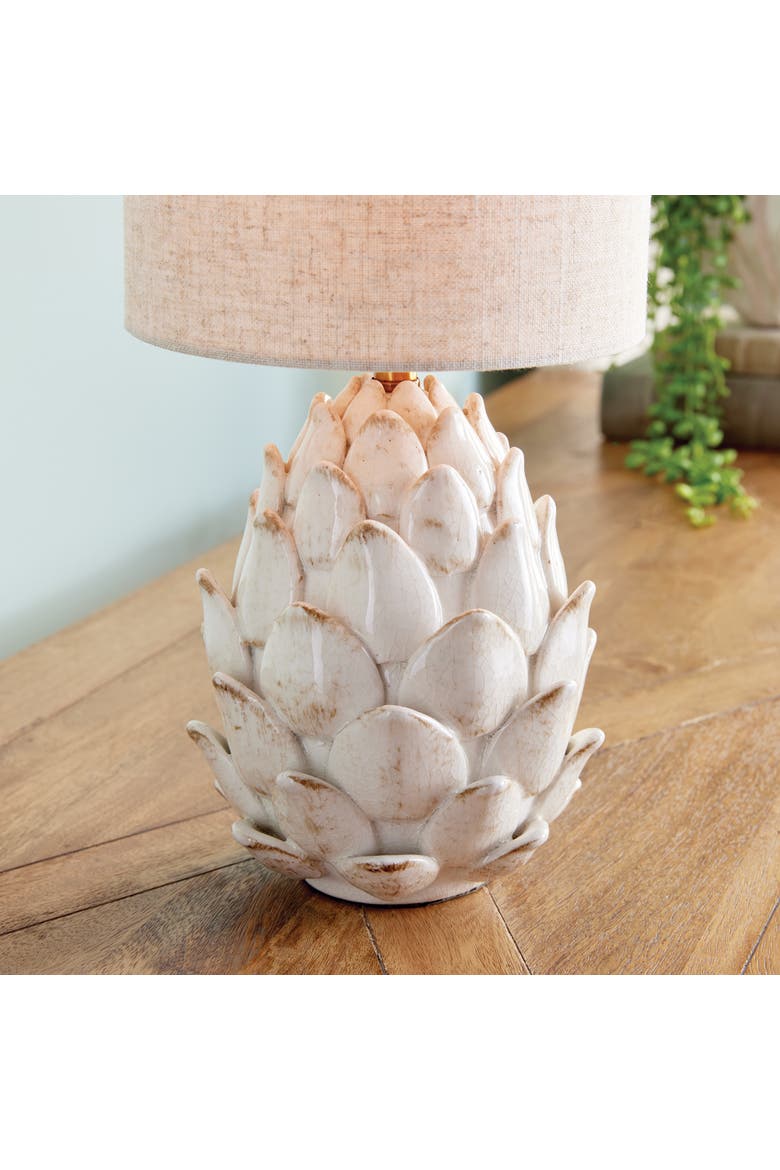 Declan Artichoke Lamp, Alternate, color, White