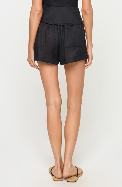L*space Lspace Lia Linen Cover-up Shorts In Animal Print