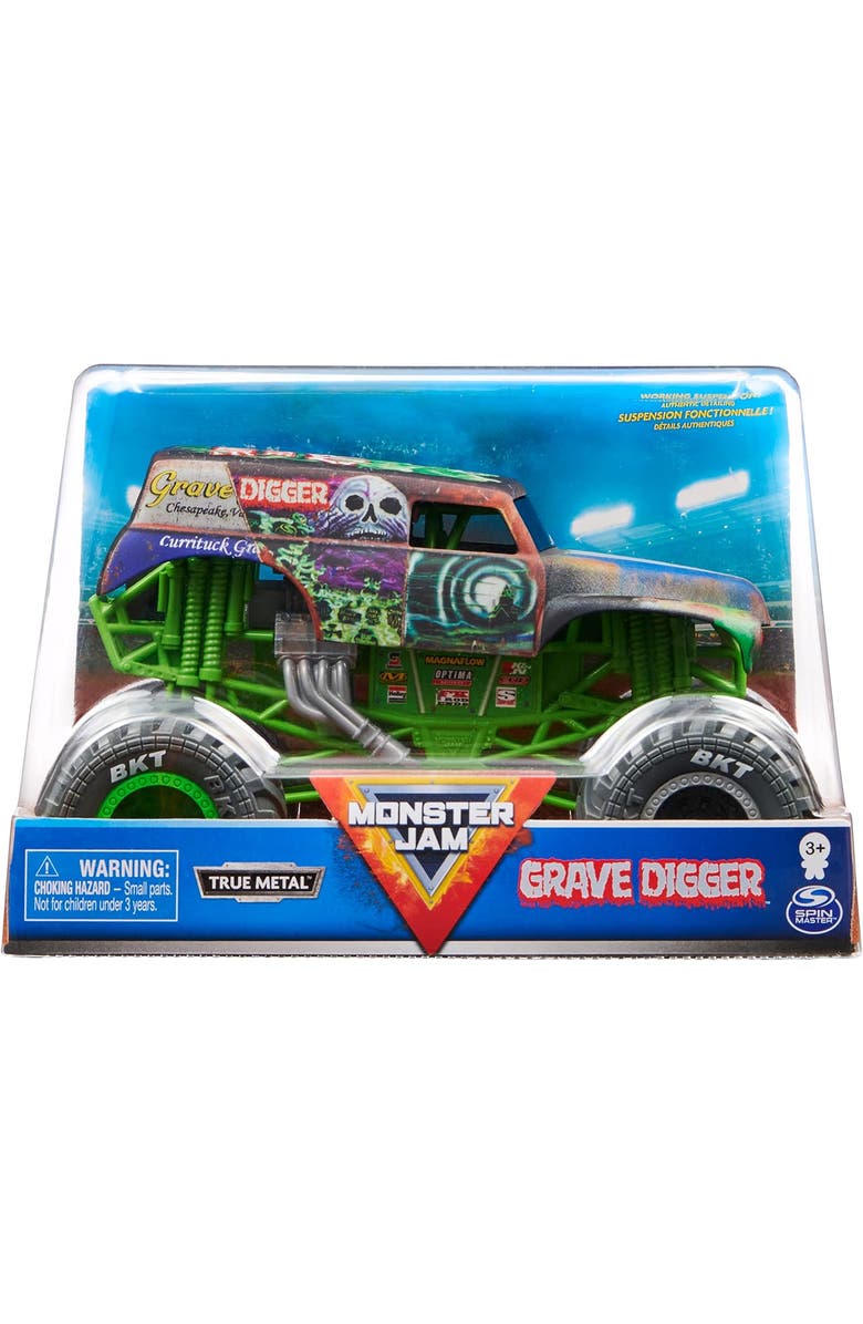 Grave Digger Dalmation Die Cast Vehicle, Main, color, White
