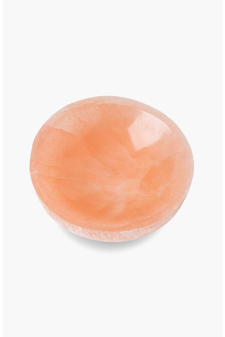 Peach Selenite Crystal Recharging Bowl, Main, color, Peach