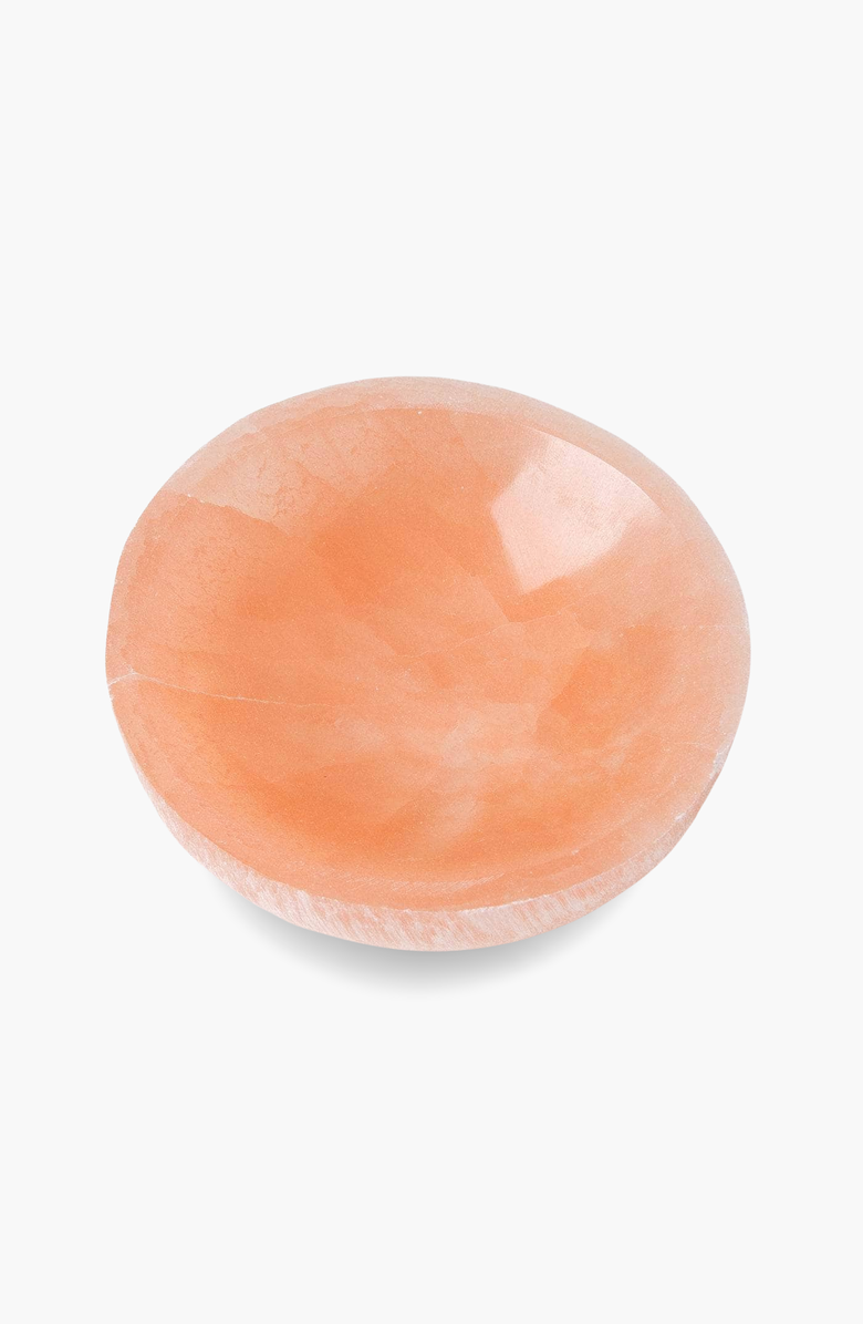 Tiny Rituals Peach Selenite Crystal Recharging Bowl, Main, color, Peach