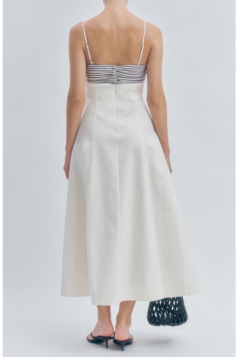 Tullerie A-Line Dress, Alternate, color, IVORY BLUE STRIPE