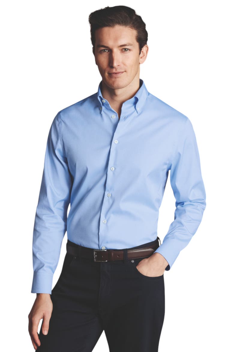 Non-Iron Oxford Shirt, Main, color, Sky Blue