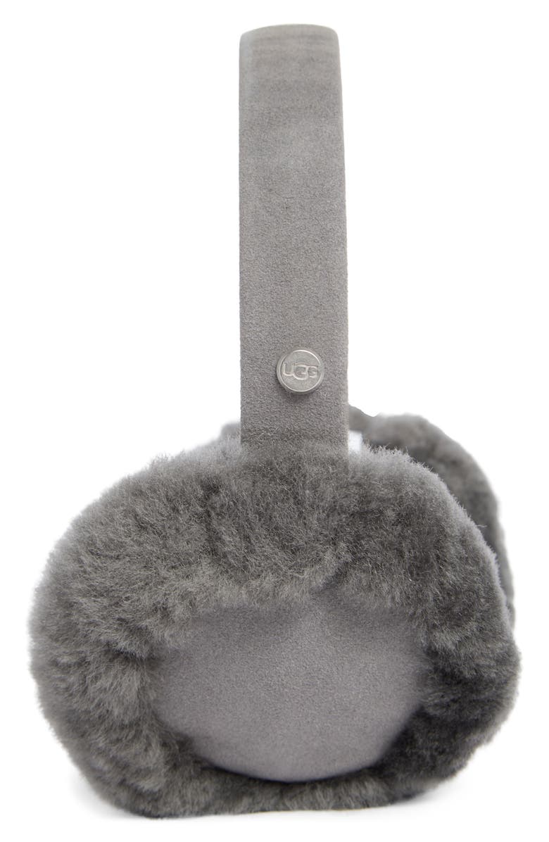 UGG<sup>®</sup> Kids' Classic Genuine Sheepskin Earmuffs, Alternate, color, Charcoal