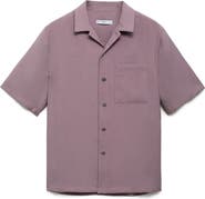 MANGO Solid Camp Shirt