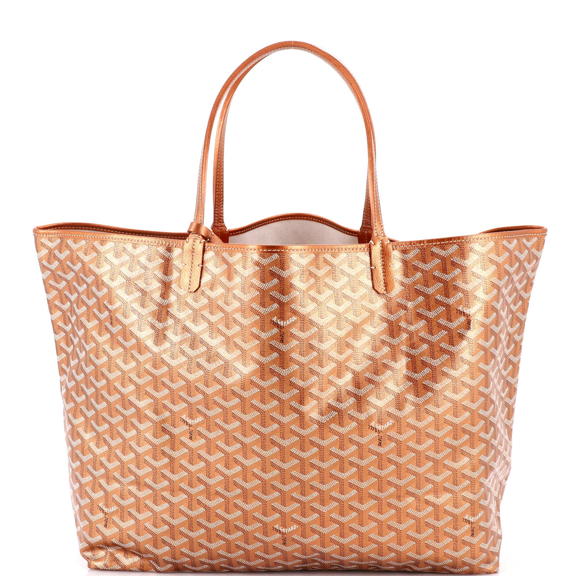 Pre-Owned Goyard Saint Louis Tote Precious Metals Coated Canvas GM, Main, color, Rose Gold