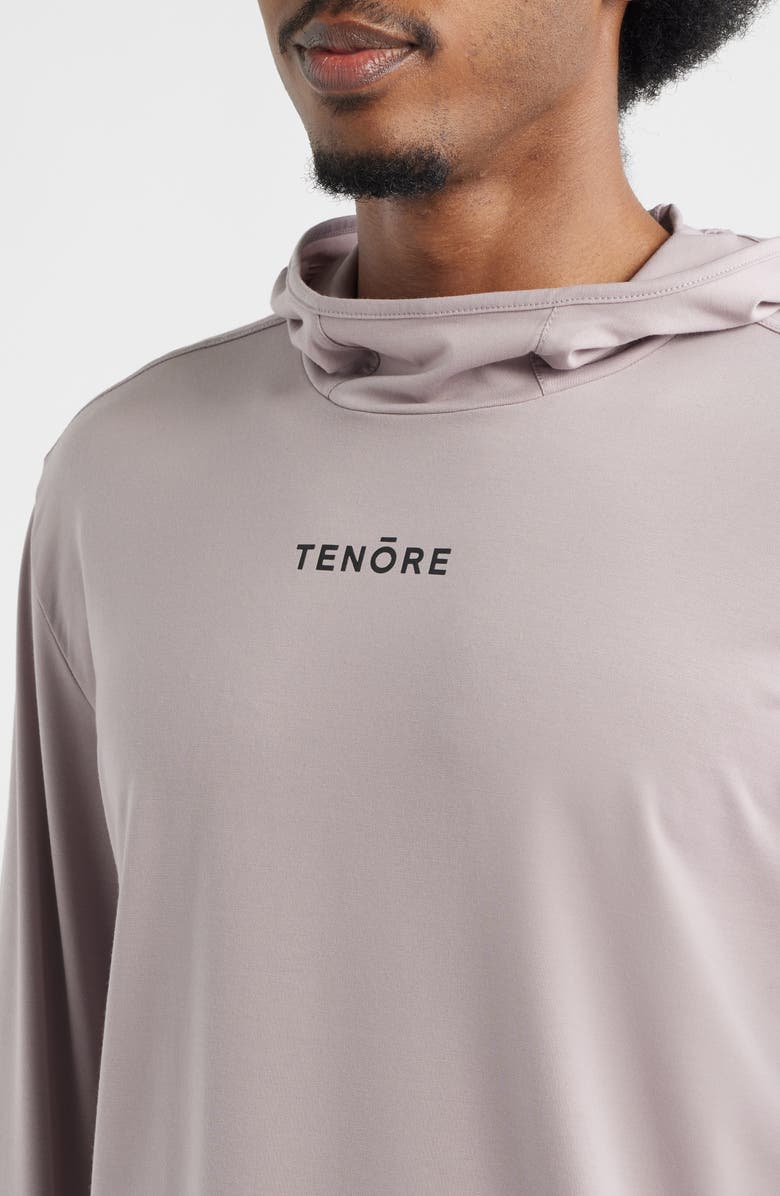 TENŌRE Logo Graphic Hooded T-Shirt, Alternate, color, Zinc