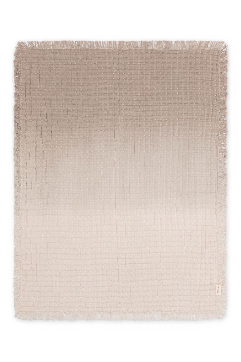Ombré Cotton Muslin Blanket, Main, color, GRAY