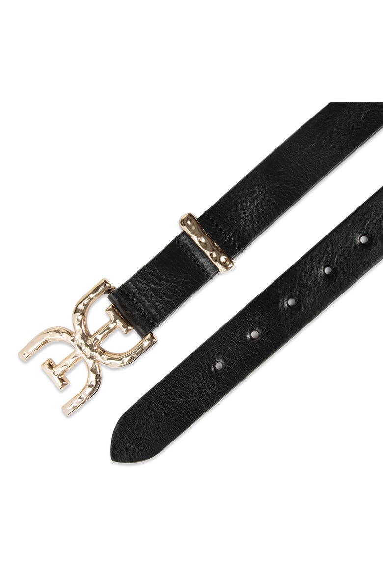 Sam Edelman Hammered Logo Buckle Belt, Alternate, color,
