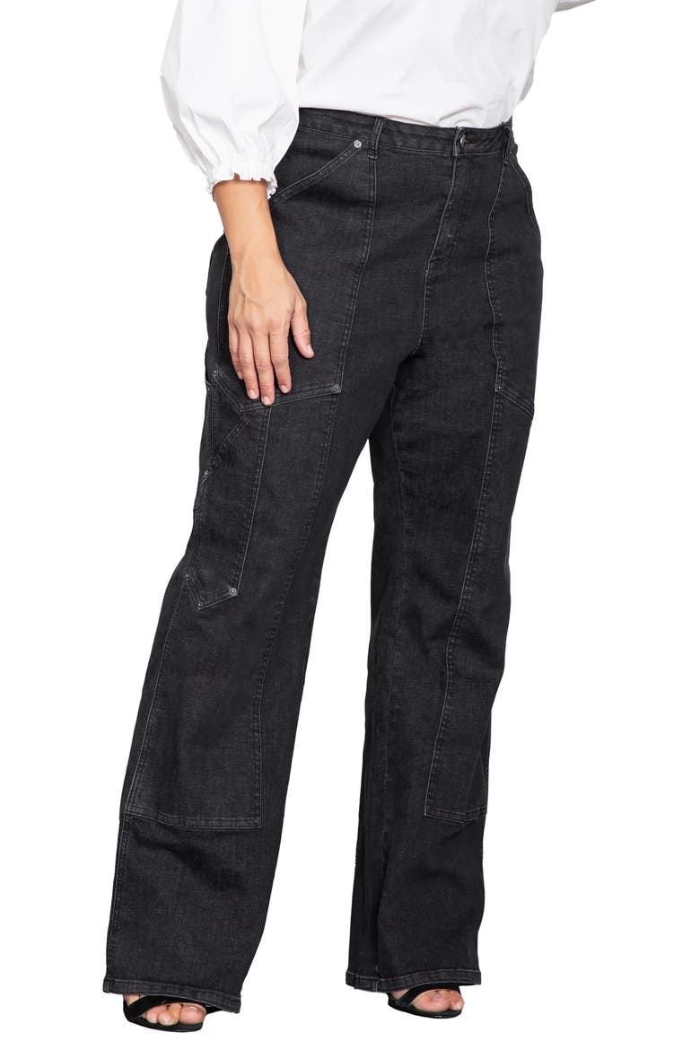 Workwear High Waist Jeans, Alternate, color, RINSE BLACK