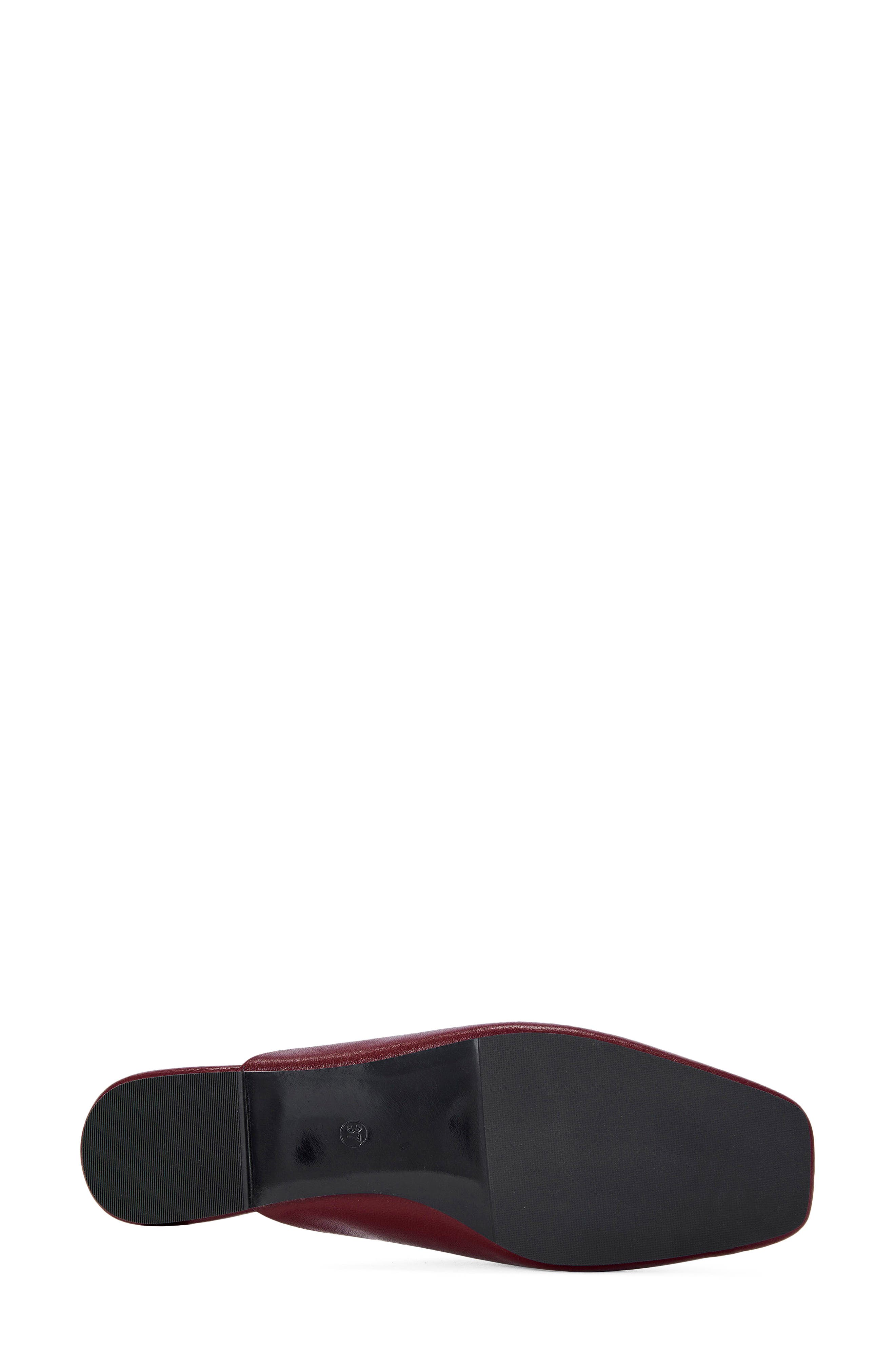 Raphael Leather Flat Mule, Alternate, color, BURGUNDY