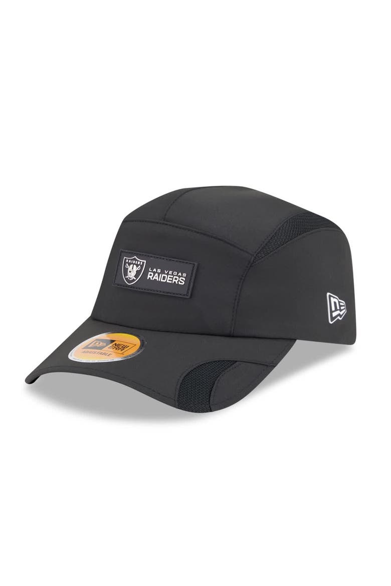 Men's New Era Black Las Vegas Raiders 2025 Sideline  Runner Adjustable Hat, Main, color, Black