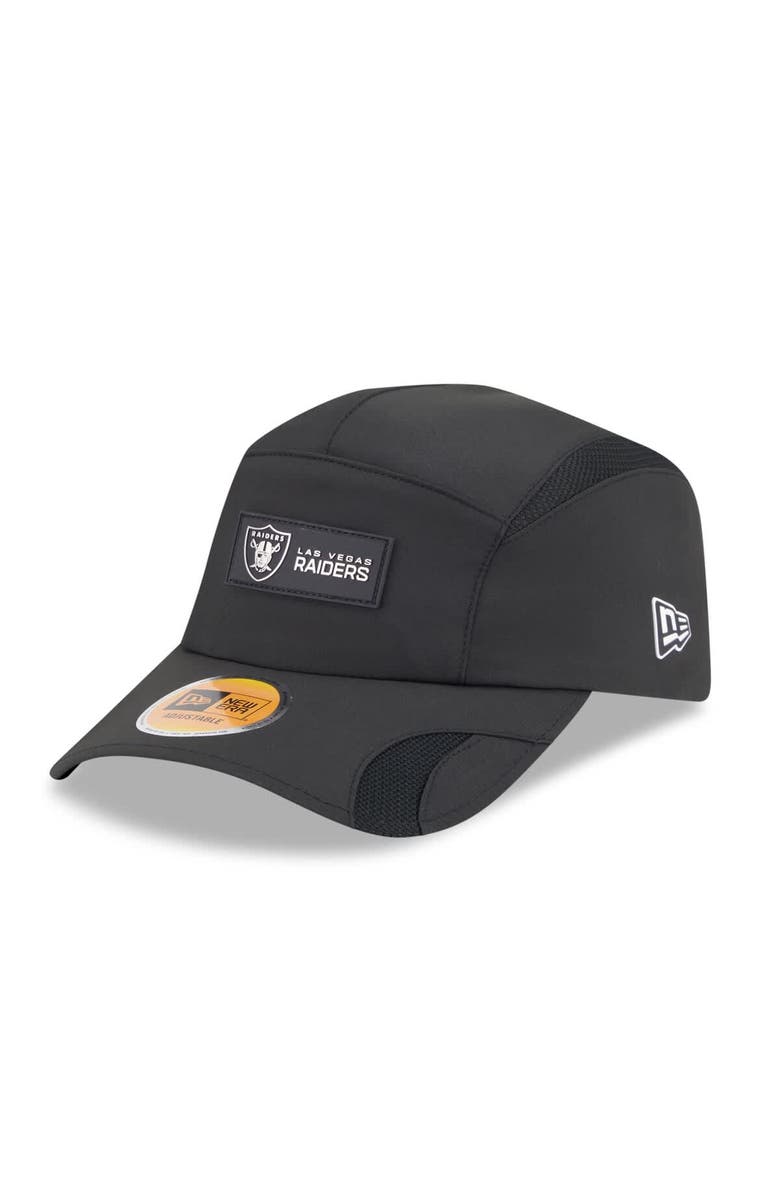 New Era Men's New Era Black Las Vegas Raiders 2025 Sideline Runner Adjustable Hat, Main, color, Black